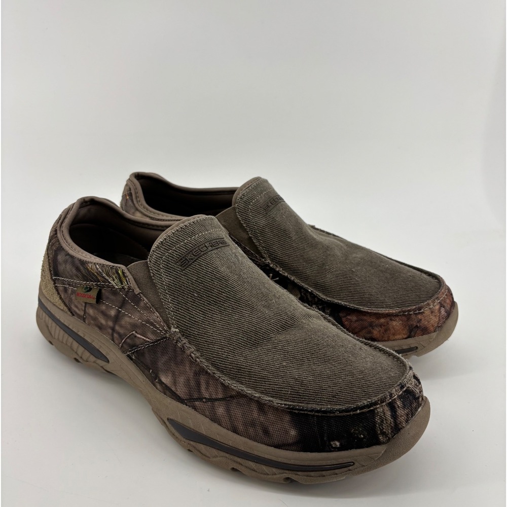 Skechers Creston Moseco Mossy Oak Camo Mens Size 10 Slip On Sneakers Relaxed Fit